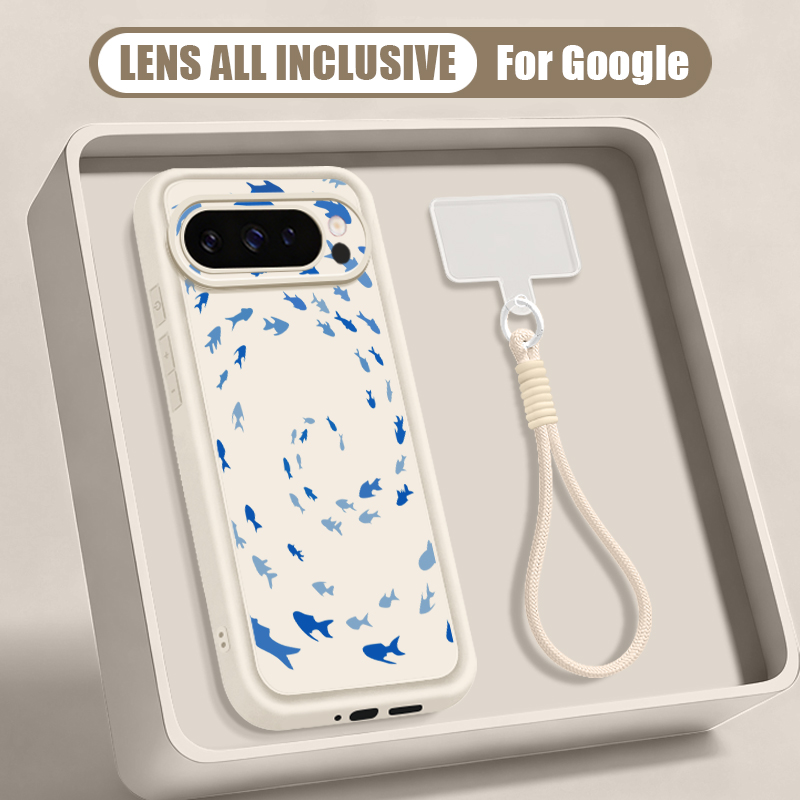 Чехол-ремешок с принтом китов- – обзор и цена Google Pixel 8A
